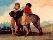 Francisco de Goya Knaben mit Bluthunden oil on canvas